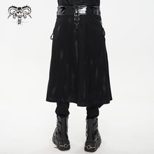 Load image into Gallery viewer, SKT148 Punk patent leather spliced men's kilt