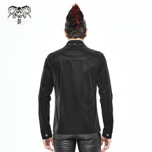 Load image into Gallery viewer, SHT066 Punk chain drawstring men shirts