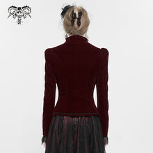 Load image into Gallery viewer, CT19302 women wine gothic short coat