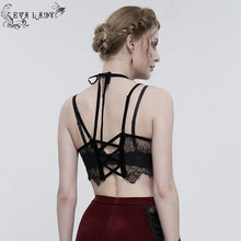 Load image into Gallery viewer, ECST005 Burgundy halter sexy lingerie