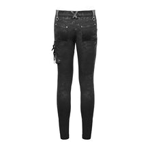 Load image into Gallery viewer, PT115 patchwork asymmetric rivet studded punk leather men trousers