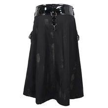 Load image into Gallery viewer, SKT148 Punk patent leather spliced men's kilt