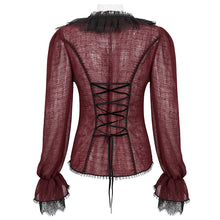 Load image into Gallery viewer, SHT09602 Red Gothic daily life Long Sleeve women Shirts