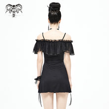 Load image into Gallery viewer, TT171 Gothic strapless drawstring sling T-shirt