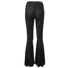 Load image into Gallery viewer, PT149 Striped flocked flared pants