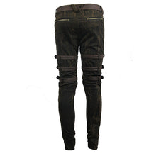 Load image into Gallery viewer, PT091 Steampunk multi-loops embroider lace up legs men trousers