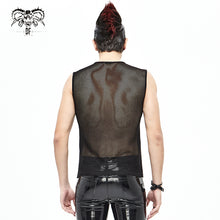 Load image into Gallery viewer, TT161 Men shiny knit patchwork vest