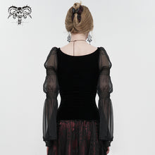 Load image into Gallery viewer, TT193 Gothic Velvet chiffon Long Sleeve Women's T-Shirt