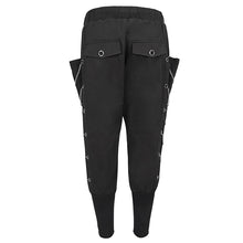 Load image into Gallery viewer, PT179 punk men black harem JOGGER PANTS with side chains