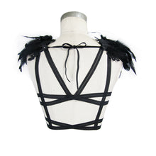 Load image into Gallery viewer, EAS003 Feathers detachable 3D flowers sexy lingerie ladies accessories with fur