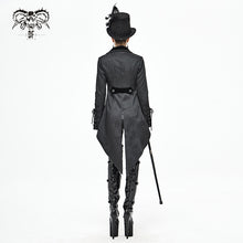 Load image into Gallery viewer, CT17101 Wave pattern black Gothic fake two-piece jacquard coat
