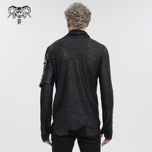 Load image into Gallery viewer, TT229 Punk Asymmetric Sleeve Turtleneck T-Shirt