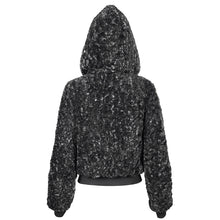 Load image into Gallery viewer, CT187 Two-tone punk women wool jacket