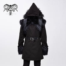 Load image into Gallery viewer, CT129 winter men cape collar punk long coat with fur