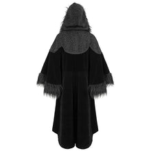 Load image into Gallery viewer, CT203 Gothic oversized shawl fur collar coat