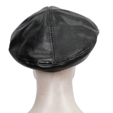 Load image into Gallery viewer, AS134 Pin Skull Faux Leather Beret