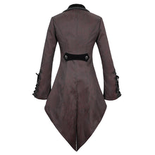 Load image into Gallery viewer, CT17102 Wave pattern wine Gothic fake two-piece jacquard coat