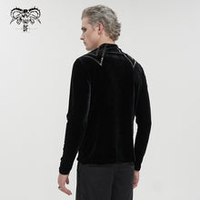 Load image into Gallery viewer, TT203 Military Uniform Velvet Small Stand Collar Men's T-Shirt