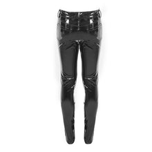 Load image into Gallery viewer, PT133 Cyber punk circuit printed high quality stretchy glazed leather men tight trousers