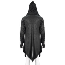 Load image into Gallery viewer, CT172 Dark hooded knit coat printed men Cardigan