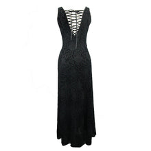 Load image into Gallery viewer, ESKT022 Gothic party nipped waist purple formal gown long rose lace booty package hip dress