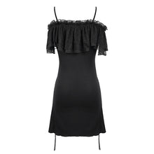 Load image into Gallery viewer, TT171 Gothic strapless drawstring sling T-shirt