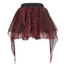 Load image into Gallery viewer, SKT15502 black and red nifty short punk skirt