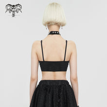 Load image into Gallery viewer, TT191 punk suspender short T-shirt