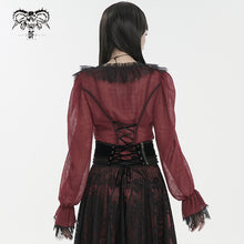 Load image into Gallery viewer, SHT09602 Red Gothic daily life Long Sleeve women Shirts