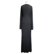 Load image into Gallery viewer, SKT040 chinese frog button sexy women bat sleeve deep V neck evening dress