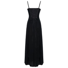 Load image into Gallery viewer, ESKT032 Burgundy Gothic Sling Dress