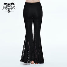 Load image into Gallery viewer, PT050 Gothic women cross decoration knit lace bell bottoms pants