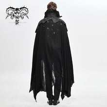 Load image into Gallery viewer, CA017 Gothic noble count darkness high neck cotton and linen tattered cloak