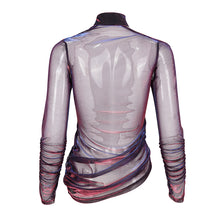 Load image into Gallery viewer, TT226 Color Changing Long Sleeve Asymmetric Mesh T-shirt
