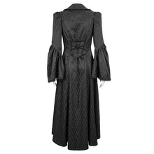 Load image into Gallery viewer, ECT012 GOTHIC women black jacquard thin long coat