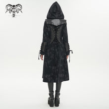 Load image into Gallery viewer, CT202 Women Punk Irregular Pattern Print Long Trench Coat