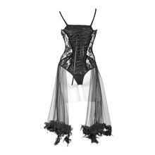 Load image into Gallery viewer, ETT021 Translucent rose lace sexy ladies gothic jumpsuits with swing