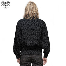 Load image into Gallery viewer, SHT020 Spring Gothic lace up neckline skull printed men shirt with braids