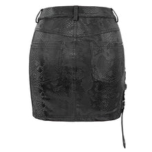 Load image into Gallery viewer, SKT126 Snakeskin print asymmetric skirt