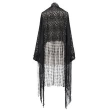 Load image into Gallery viewer, CA023 Lace fringed shawl