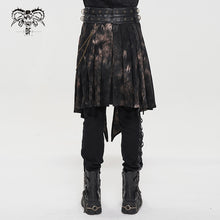 Load image into Gallery viewer, SKT142 Punk corduroy tie-dye men skirt