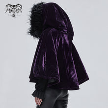Load image into Gallery viewer, CA02902 Quilted purple velvet shawl