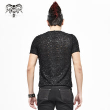 Load image into Gallery viewer, TT162 Punk knit ragged men T-shirt