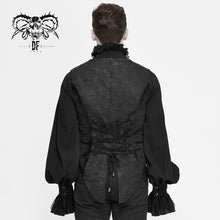 Load image into Gallery viewer, WT05601 dark fringe chinese frog buttons contrast color gothic men short waistcoats