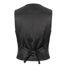 Load image into Gallery viewer, WT07001 Gothic dark pattern black vest (with brooch)