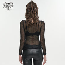 Load image into Gallery viewer, TT232 Wrapped Asymmetric False Two-Piece T-Shirt