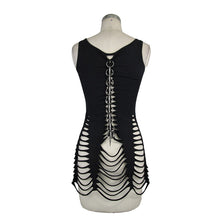 Load image into Gallery viewer, TT062 Summer daily wear centipede back hollow out punk women black halter vest