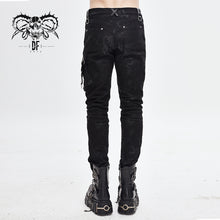 Load image into Gallery viewer, PT115 patchwork asymmetric rivet studded punk leather men trousers