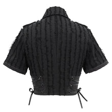 Load image into Gallery viewer, SHT065 Vertical Tattered Military Uniform Short Blouse