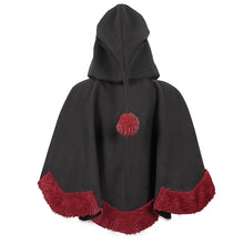 Load image into Gallery viewer, CA02801 Black double-sided woolen contrast color fur shawl with fur